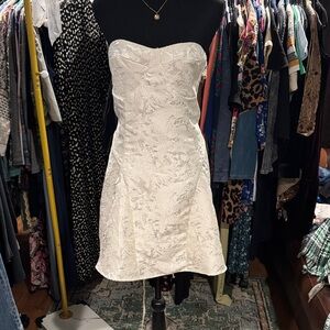 NWT PEPPERMAYO Elegant white Strapless Dress sz 14